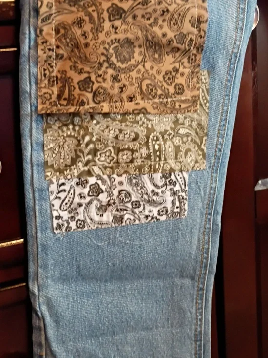 Fashion Nova Straight Leg Patchwork Jeans - Picture 3 of 5